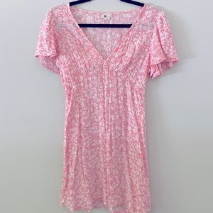 Billabong pink and white floral dress